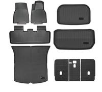 Full Set Car Foot Pads Car Floor Mats For Tesla For Model Y RHD Full Coverage Carpet Mat All Weather Waterproof Liners Trunk Pad Backrest Liner Car Waterproof Interior Liner(Set 1)