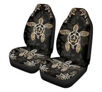 Full Set Car Seat Covers 2Pcs Car Accessories Tribal Sea Turtle Polynesian Hawaiian Style Universal Fit Car Seat Covers 2 Pcs Set Front Covers