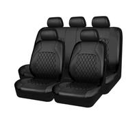 Full Set Car Seat Covers for Peugeot 3008 Second Generation (P84) 2016-2021, 9 pcs Car Seat Cover Sets Front Rear Seat Protectors Waterproof Easy to Fit Accessories,A/Black