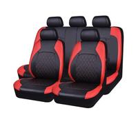 Full Set Car Seat Covers for Peugeot 3008 Second Generation (P84) 2016-2021, 9 pcs Car Seat Cover Sets Front Rear Seat Protectors Waterproof Easy to Fit Accessories,B/Red