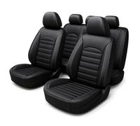 Full Set Car Seat Covers for Toyota Auris Avensis Camry Corolla Highlander Hilux Land Cruiser Prius RAV 4 Urban Cruiser Verso Yaris, 5-Piece, Universal Synthetic Leather Front and Rear