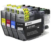 FULL SET Compatible Ink Cartridges LC-3213 (LC-3211) for Brother DCP-J772DW DCP-J774DW MFC-J890DW MFC-J895DW LC-3213BK LC3213 LC-3213XL LC-3213 LC-3211. 11ml BLACK, 7ml COLOURS CAPACITY (FULL SET)