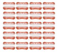 Full Set Dentures Flexible Full Denture Solution Silicone Custom Dentures Teeth Top And Bottom Comfortable Natural Looking Teeth,20 pairs