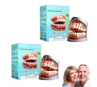 Full Set Dentures, Premium Dentures Full Set, Generation Flexible Full Denture Solution, Silicone Custom Dentures Teeth Top and Bottom, Full Denture Set Custom Flexible False Teeth (2Pcs)