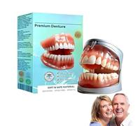 Full Set Dentures, Premium Dentures Full Set, Generation Flexible Full Denture Solution, Silicone Custom Dentures Teeth Top and Bottom, Full Denture Set Custom Flexible False Teeth (1Pcs)