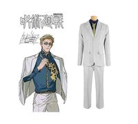 (full set, L) Anime Jujutsu Kaisen Nanami Kento Cosplay Costume Coat Shirt Trousers Suits Leopard Print Tie Men Costumes Christmas Halloween Roleplay