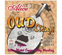 Full Set of 11 Turkish Long Neck Oud Strings Nylon Silver Plated Copper Wound
