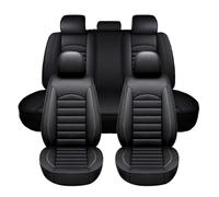Full Set Of 5 Car Seat Covers,Fits For Mitsubishi ASX Eclipse Cross L200 Lancer Mirage Outlander Shogun,Universal Leatherette Car Seat Covers - Durable, Waterproof, Breathable Covers (Black)