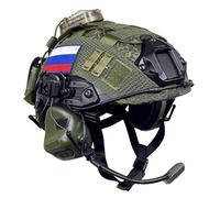Full Set of Russian Gear Airsoft Fast Bump Helmets with Communication Headset Microphone Set for Tactical Cosplay Military Tactical Gear