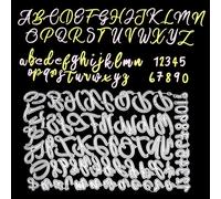 Full Set of Uppercase & Lowercase Alphabet + Numbers Metal Cutting Dies, Card Making, Stencils, Scrapbooking, Paper Crafts, G1