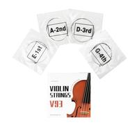 Full Set Plated Ball End Chromium Wound Musical Instrument Part Violin Strings Replacement with Steel Core and Not Easy to Break