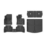 Full Set TPE Car Floor Mats For Mazda CX-5 KF 2017-2025 Anti-Slip Front Rear Cargo Liner Trunk Mat Backrest Pad RHD Carpet Floor Mat Floor Liner(BLACK 1)