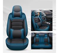 Full Set Universal Leather Car Seat Covers For BMW For E82 For For A6 C5 For Peugeot For 301 For Kia For RIO Car Seat Covers Set(Blue black A)