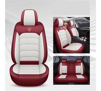 Full Set Universal Leather Car Seat Covers For BMW For E82 For For A6 C5 For Peugeot For 301 For Kia For RIO Car Seat Covers Set(Red white)