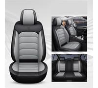Full Set Universal Leather Car Seat Covers For BMW For E82 For For A6 C5 For Peugeot For 301 For Kia For RIO Car Seat Covers Set(Black gray)