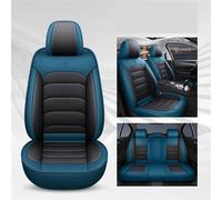 Full Set Universal Leather Car Seat Covers For BMW For E82 For For A6 C5 For Peugeot For 301 For Kia For RIO Car Seat Covers Set(Blue black)