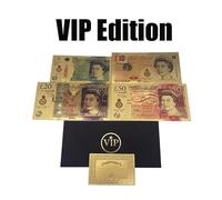 FULL SET VIP Package £50 £20 £10 £5 Notes In 24K Gold Foil With Certificate