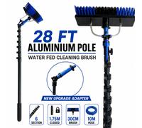 Monstershop Water Fed Window Cleaning Pole - 24Ft In Black Black One Size