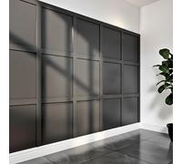 Full Shaker Moisture Resistant (10x100)cm 6mm MR Wall Panelling Kit | DIY Paintable Premium Panel for Feature Wall, Wainscoting, Bedrooms & Joinery | Easy Install Interior Cladding (Plain, Pack of 3)