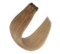 Full Shine Hair Bundles Human Weft Extensions 100g Sew In Silky Straight Skin Double Easy To Use(18 inches,10 14)