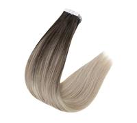 Full Shine Tape In Hair Extensions Glue On Human Adhesive Machine Made Easy To Use(60 pcs,20 INCHES_2 18 60)