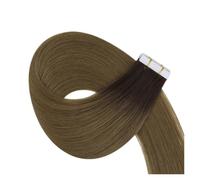 Full Shine Virgin Invisible Hair Dark Color Tape In Extension Injection Extensions Human For Party Easy To Use(10 pcs,18INCHES_R3-T8)