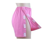Full Side Open Tear Away Underwear Briefs, Reusable Adhesive Underwear, Elastic Waistband Suitable for The Elderly(Women's Rose Red,2XL)
