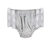 Full Side Open Tear Away Underwear Briefs, Reusable Adhesive Underwear, Elastic Waistband Suitable for The Elderly(Men's Navy Blue,L)
