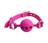 Full Silicone Breathable Ball Gag,Bondage Open Mouth Gags,Adult Sex Toys for Couple Adult Game Pink L