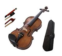 Full Size 4/4 3/4 1/2 1/4 Solid Wood Violin Kit Ebony Fittings With Shoulder Rest Violin (Color : 1-2)