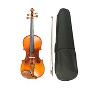 Full Size 4/4 Acoustic Solid Wood Spruce Flame Maple Violin Fiddle For Beginner Student Performer Jujube Wood W/Case