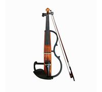 Full Size 4/4 Solid Wood Electric Violin High-Grade Electric Silent Violin Maple Body Ebony Fittings for Music Lovers Introductory Set