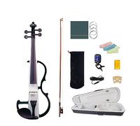 Full Size 4/4 Solid Wood Metallic Electronic Mute Solidwood Violin W/Violin Case Bows Strings Audio Cable For Beginner