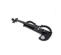 Full Size 4/4 Violin Fiddle Solid Wood Electric Mute With Case Headphone Cable Fittings (Color : Bk)