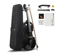 Full size 4/4 violin set suitable for adult beginners includes case bow and shoulder rest Violin Starter Kit