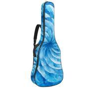 Full Size Acoustic Guitar Bag, 1 cm Thick Padding Guitar Case Waterproof 40 41 42 Inch, Watercolor Abstract Blue Splash Color Texture