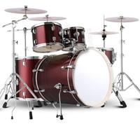 Full Size Adult Drum Set, Professional Percussion Instrument, Complete Drum Kit with Thickened Alloy Bracket for Beginner Stage Performance, Wood Grain Color