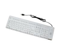 Full Size Bendable Silicone Keyboard Space Saving Quiet Suitable for Travel Work Use Lightweight Silicone Keyboard