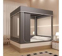 Full Size Bunk Bed Canopy Tent - Breathable Indoor Sleep Tent with 3-Door Design, Portable Light-Reducing Bed Curtain for Privacy and Comfort