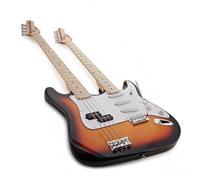 Full Size Double Neck Electric Guitar and Bass Guitar Sunburst