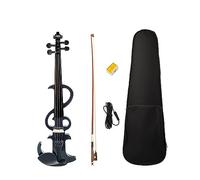 Full Size Electric Violin Right Handed Size 4/4 Size Violin Accessories W/Brazilwood Bow Bridge Audio Cable Case Set