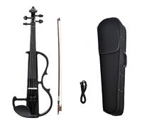 Full Size Electric Violin Solid Wood Fiddle Brazilwood Bow Bridge Foam Case Kit