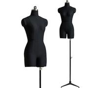 Full-Size Female Pinnable Dress Form Mannequin with Wheels, Adjustable Height Stand, Ideal for Sewing, Tailoring, and Clothing Design