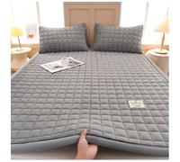 Full Size Floor Mattress Futon Sleeping Pad,Roll Up Mattress Sleeping Tatami Mat Floor Lounger Guest Bed,Portable and folding Camping Bedspread Coverlet,Quilted Bedding Sets,Gray,80x190cm/31x75in