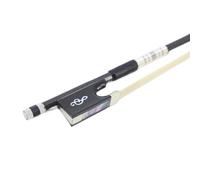 Full Size For Violin Bow White Horsehair Grid Carbon Fiber Violin Bow Violin Accessories Musical Note Carved Ebony Frog W/Colored Shell (Color : 1/4)