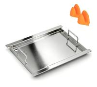 Full-Size Griddle Insert for Napoleon 425 Gas Grills, 23" x 17.7" Flat Top Griddle for Napoleon Rogue and Freestyle 425 Models,Heavy-Duty Stainless Steel Grill Accessory Replacement with Grease Drains