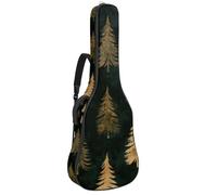 Full Size Guitar Bag, 40 41 42 inch Guitar Case Carry Bag for Electric Bass Classical Guitar, Boho Woodland Forest Earth Tones Trees