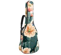 Full Size Guitar Bag, 40 41 42 inch Guitar Case Carry Bag for Electric Bass Classical Guitar, Cute Cactus Succulents Flowers and Birds