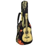 Full Size Guitar Bag, 40 41 42 inch Guitar Case Carry Bag for Electric Bass Classical Guitar, Day of The Dead Cacti Guitars Pattern