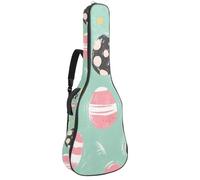 Full Size Guitar Bag, 40 41 42 inch Guitar Case Carry Bag for Electric Bass Classical Guitar, Easter Eggs with Bunny Ears
